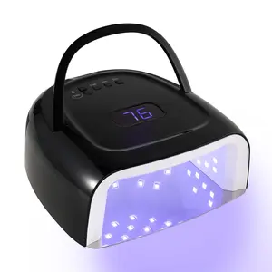Cordless UV LED Nail Lamp 60W Rechargeable Gel Nail Lamp UV Light for Gel Nails with Auto Sensor & 4 Timer Modes Salon & Home (Black)