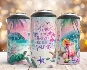 4 in 1 Can Cooler - Toes in the Sand