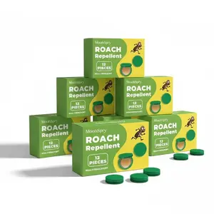 MoonSpry Indoor Roach Bait Gel 12 Pieces Plant-Based Multi-Pest Killer for Home & Outdoor Pest Control Long-Lasting Roach Repellent Cockroach Exterminator