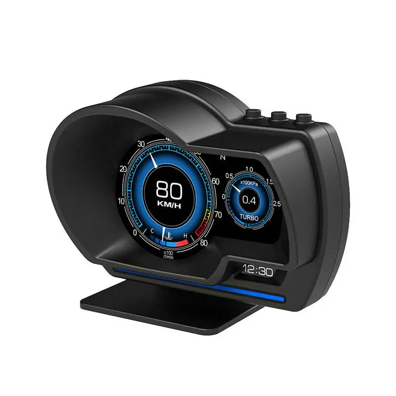 Car OBD2+GPS Head Up Digital Display Gauge Speedometer, Suitable for cars manufactured after 2008 that support OBD2, KM/H MPH with OBD Multifunctional LCD Ambient Light Multi-Function Display truck accessories, Car Monitor, Cars Accessories