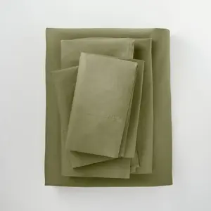 Casaluna Washed Supima Percale Sheet Set 250 Thread Count 100% Cotton