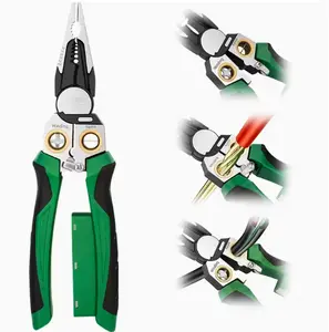 8-In-1 Heavy-Duty Wire Stripper And Cutter Pliers, Versatile Manual Tool with Indicator for Stripping, Cutting, And Pulling Wires, Ideal for Home Repairs, Tasks, And General Maintenance for Electrician