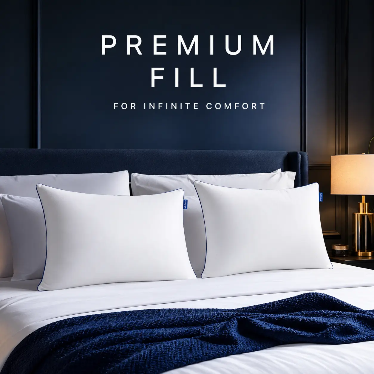 Luxury Hotel Quality Queen Size Pillows, High Resilience Soft Cooling Pillow, Breathable Polyester Bed Pillow, Neck Support for Side Back Stomach Sleepers, All Season Machine Washable