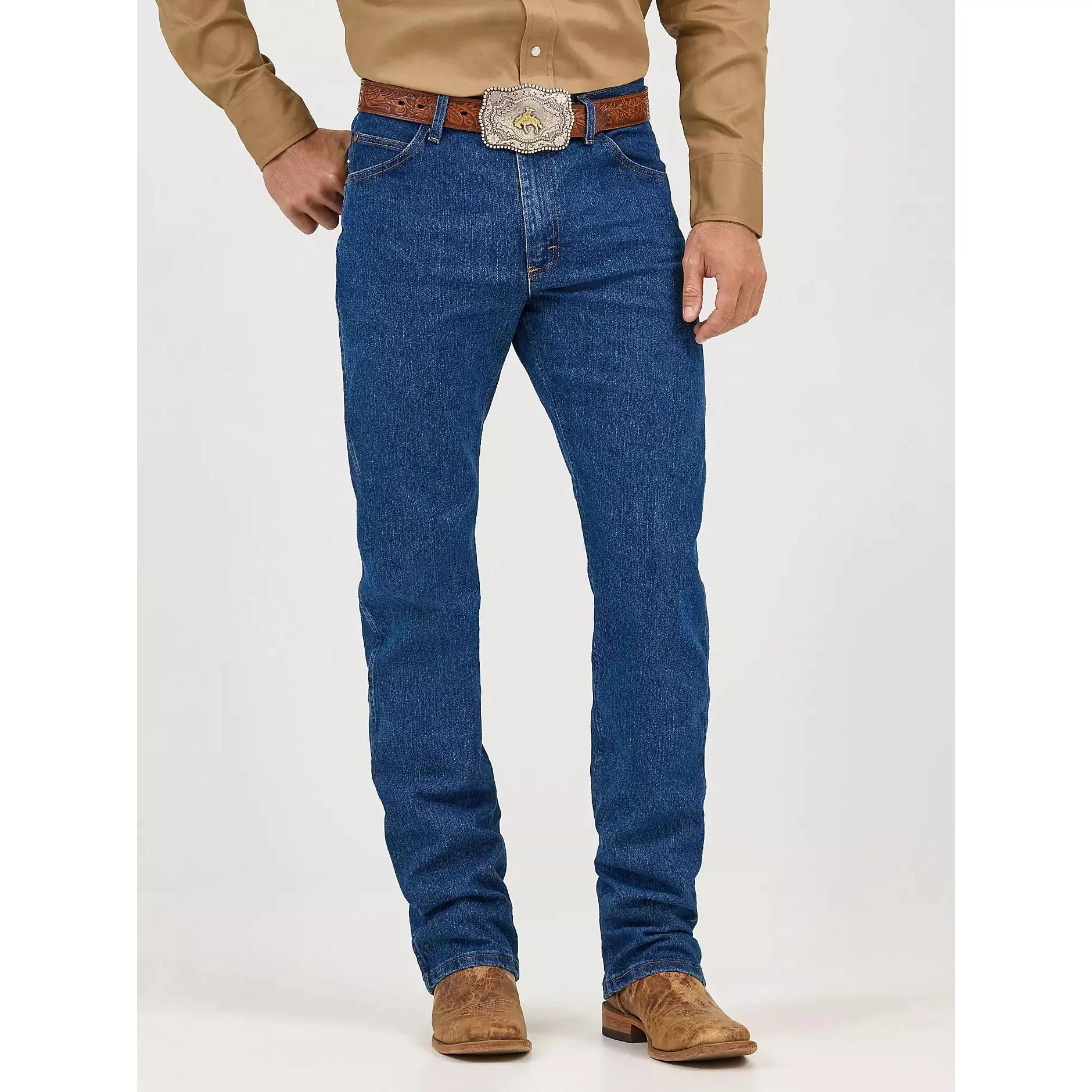 Wrangler Men's Advanced Comfort Slim Boot Dark Blue Jeans