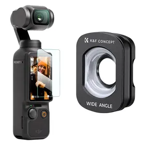 【K&F CONCEPT】 （Only include lenses）Wide-Angle Lens Compatible with DJI Osmo Pocket 3, Magnetic Attach/Multi-Coated/Optical Glass