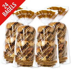 Just Bagels French Toast Bagels 4 Packs Of 6 Non-GMO Authentic New York Style Chewy Crunchy Bagels Made in Da Bronx