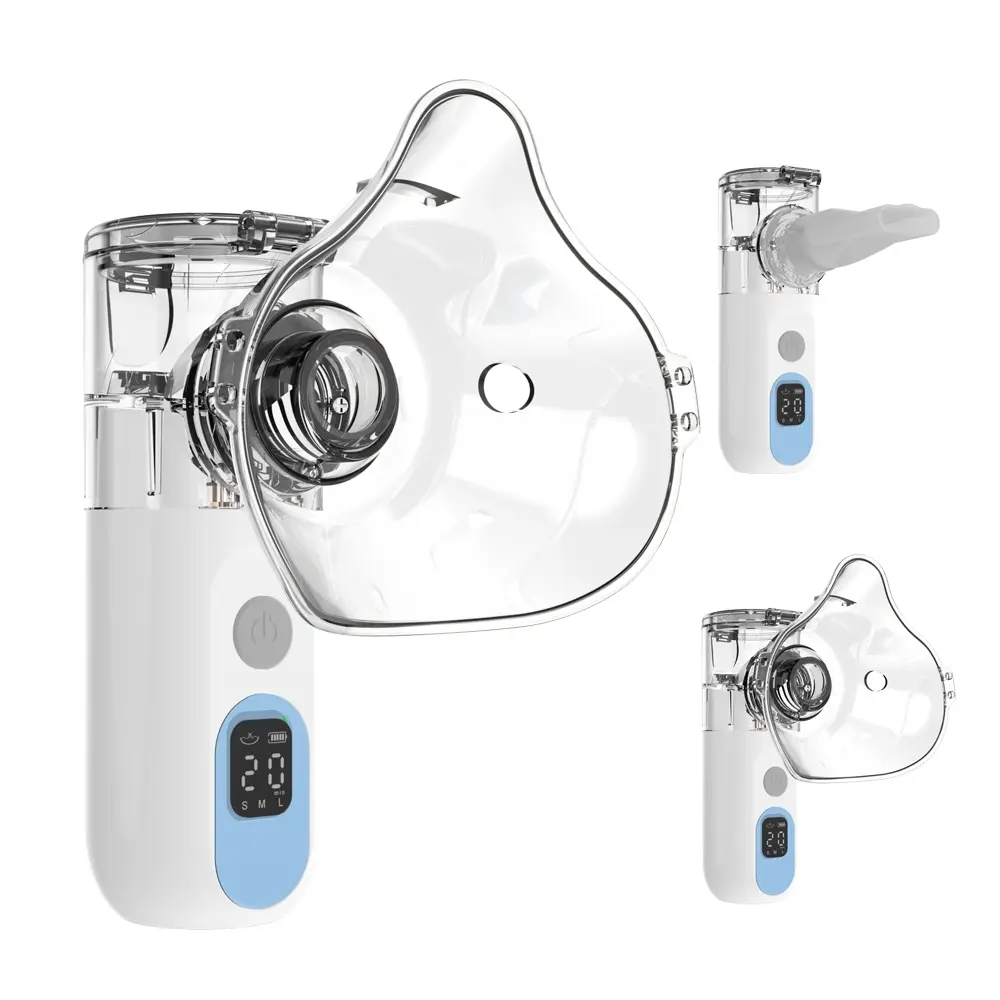 Portable Handheld USB Rechargeable Nebulizer with Rechargeable Mesh Spacer, Adult and Child Accessories, Electric Inhaler for Breathing Problems Portable Nebulizer Machine