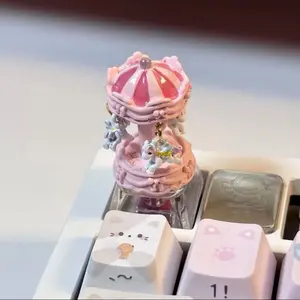 Carousel Horse Artisan Keycap Spinning Resin Key Cap for Mechanical Keyboard