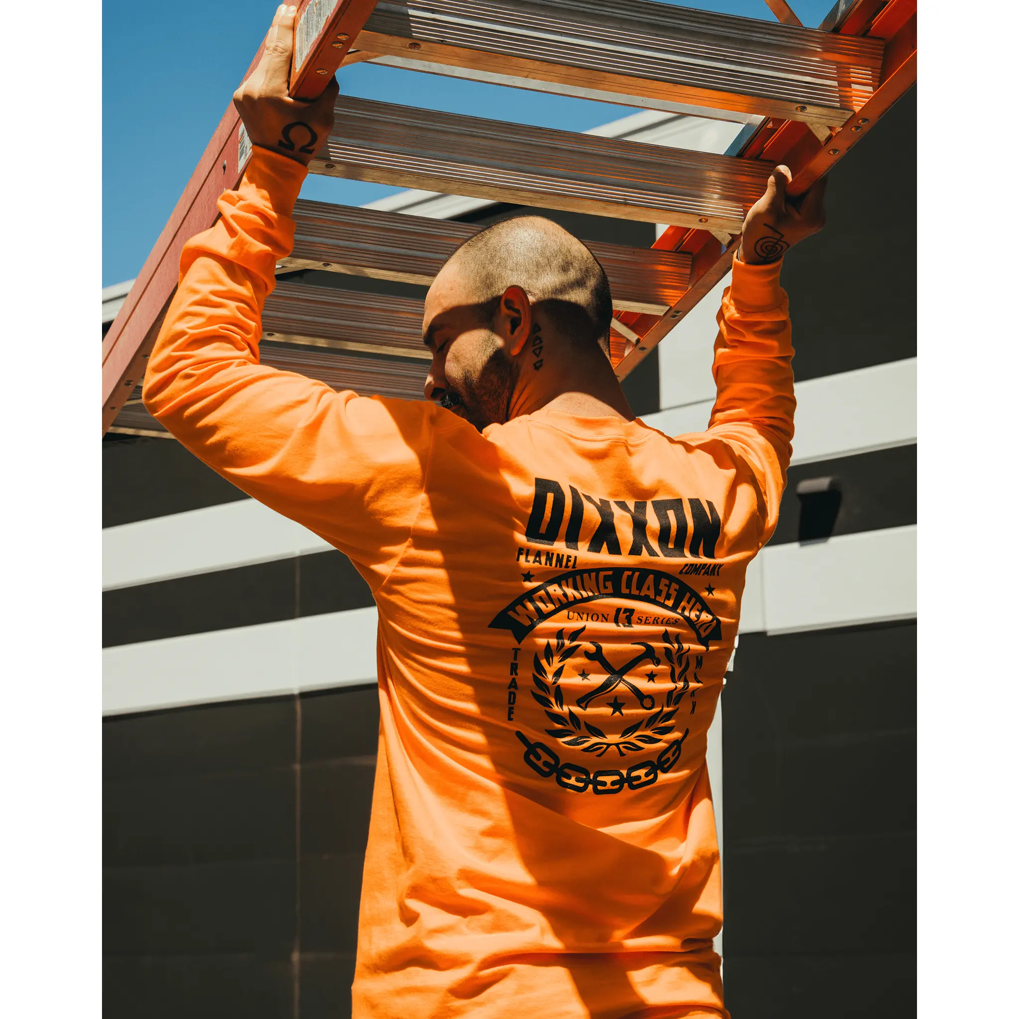 Weld Hi Vis Long Sleeve T-Shirt - Safety Orange