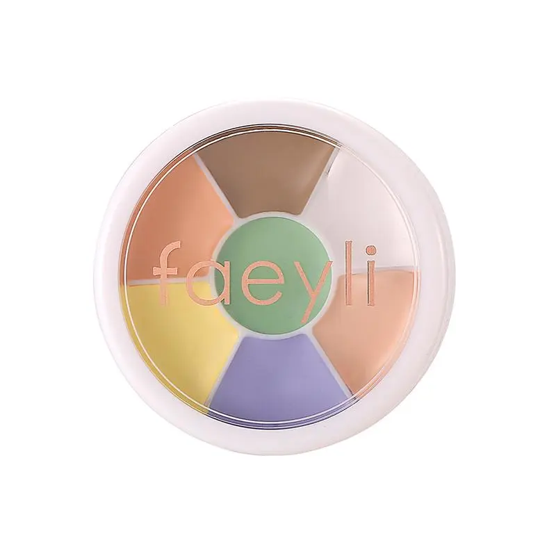 01# 7-Color Color Correcting Concealer Palette, Hydrating Moisturizing Cosmetic, Lightweight Flawless Cover for Blemishes & Dark Circles