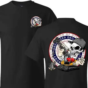 International Union of Operating Engineers Skull Crane T-Shirt | Black Cotton Crew Neck | Heavy Equipment Graphic | Classic Fit | Construction/Union Workers & Machinery Enthusiasts#tiktok shop