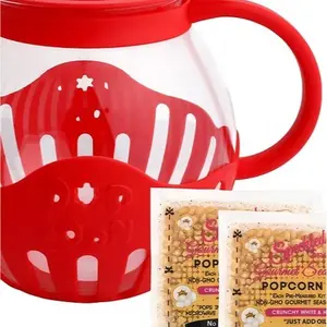 2.25oz Glass Microwave Popper w/ Two 1.8oz Umami Bomb Popcorn Kits