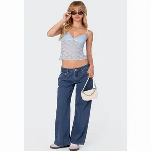 EDIKTED Petite Raelynn Washed Low Rise Baggy Jeans