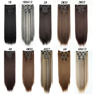 6pcs Invisible Clip-in Synthetic Hair Extensions 60cm Thick Natural Hairpieces 16 Secure Clips Long Secret Hairpiece for Women and Men Valentine's Day