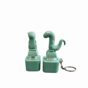 Lizard Keychain Sound Fidget Toys,Rechargeable Lizard Anxiety Relief Keychain Button Toy with Colorful Light & Sound, Fun Portable Anxiety Relief Toy, Adults Keyboard Clicker(1PCS)