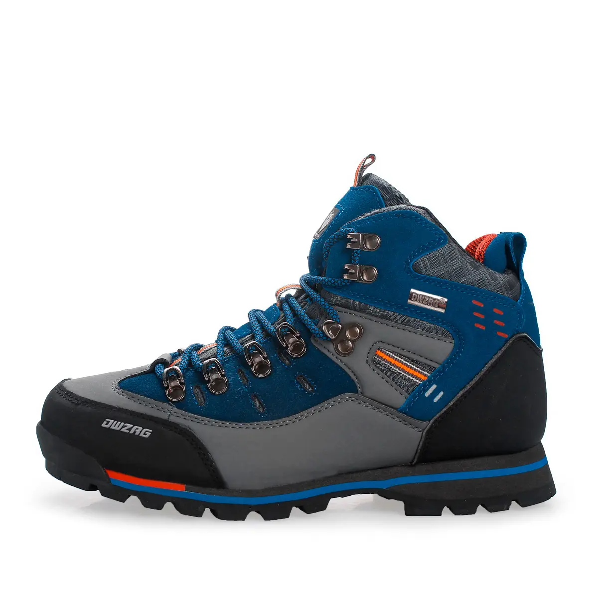Men’s Waterproof High Ankle Boots, Scratch Resistant Suede Hiking Trekking Boots, Non-Slip Deep Lug Rubber Sole, Comfort Thick Padded Lining, Sturdy Durable Boots for Backpacking, Work, Hunting, Camping, Multi Colors for All Terrain Mountain Walking