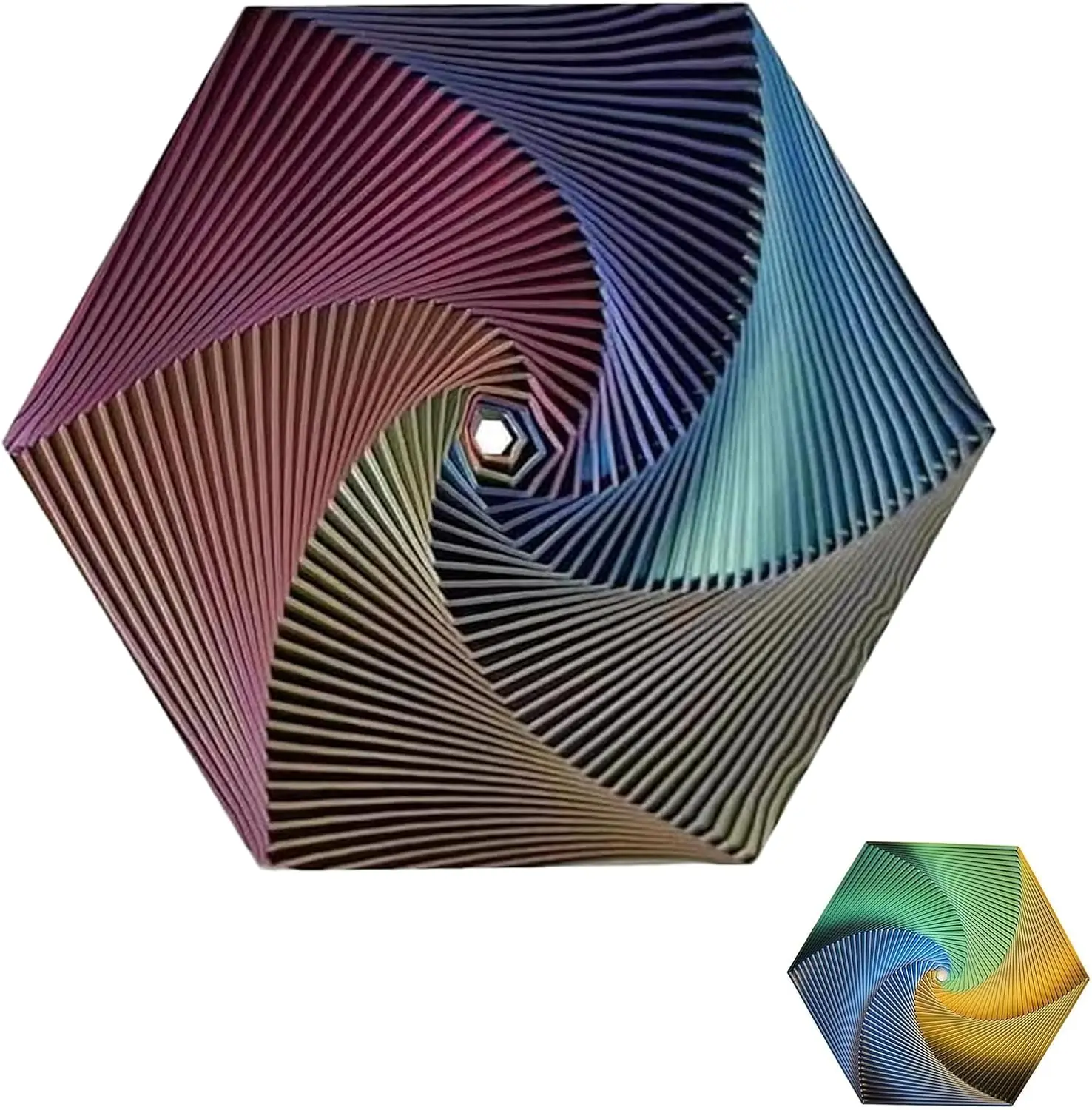 3D Printed Fractal Fidget Hexagon - Geometric Articulated Sensory Toy, Elegant 3D Printed Stress Relief Toy for Adults, 3D Printed Articulated Stress Relief Toys, Elegant Stress Relief Toys