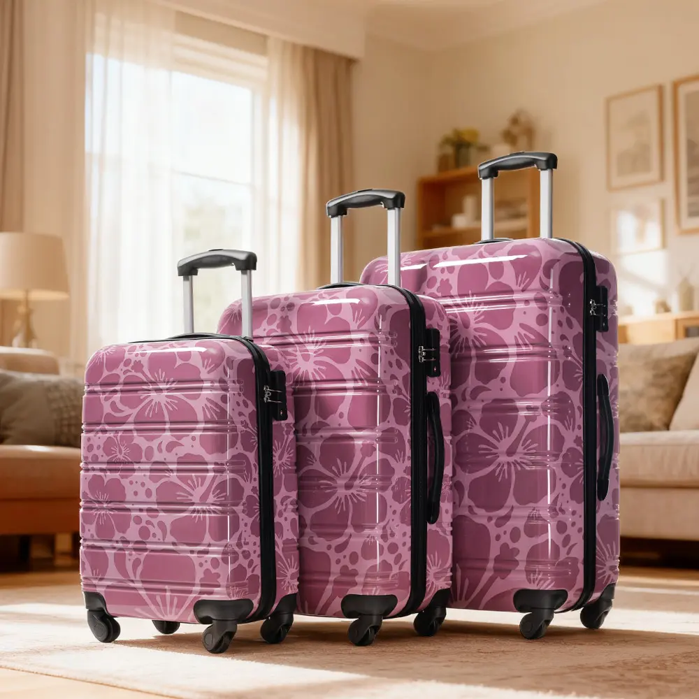 Hardshell Luggage Sets 3 pcs Spinner Suitcase with TSA Lock Lightweight-20"+24"+28" Luggages