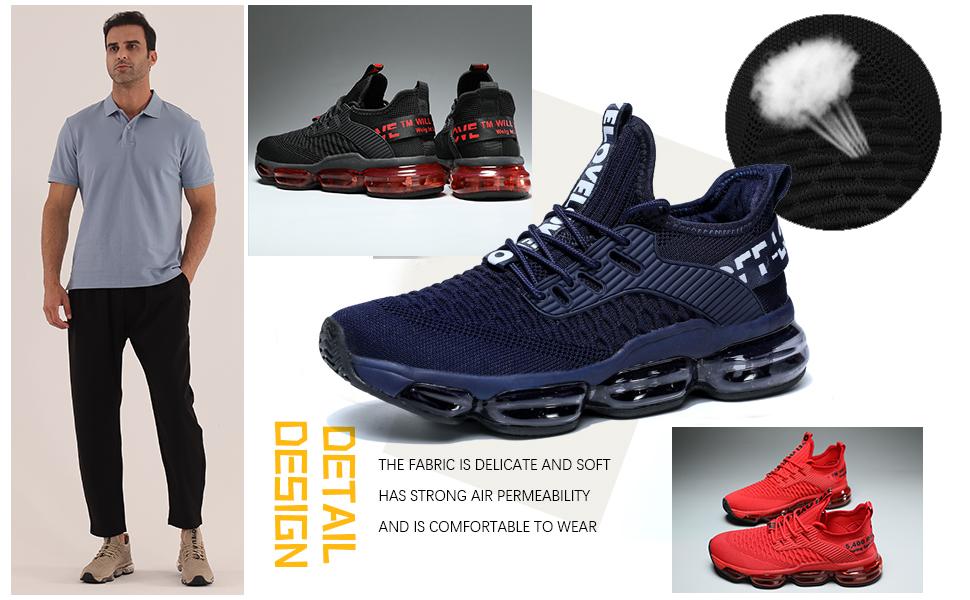 Men's Casual Lace up Low Top Running Shoes, Comfortable  Lightweight Breathable Sports Running Shoes, Perfectfor Students and Outdoor Sport Closed Runner Sneaker Walking Shoes Footwear Training Trainer Sports Shoes Outdoorfun Boy mens shoes