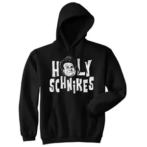 Holy Schnikes Unisex Hoodie Funny Sarcastic Chris Farley Joke Hooded Sweatshirt Unisex Vintage Fashion Hoodies Funny Movie Pullover Novelty Sweatshirt Black -