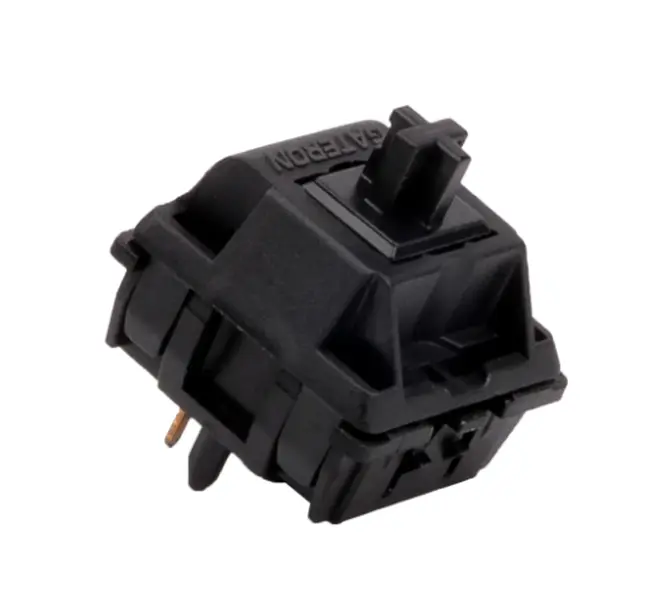 GATERON Oil King Linear Switch Set 55gf Actuation, 4.0mm Total Travel, Factory Pre-lubed 5-Pin Black Ink Switches, 60M Lifespan for MX Mechanical Keyboards
