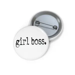 girl boss pin button | enamel style pin