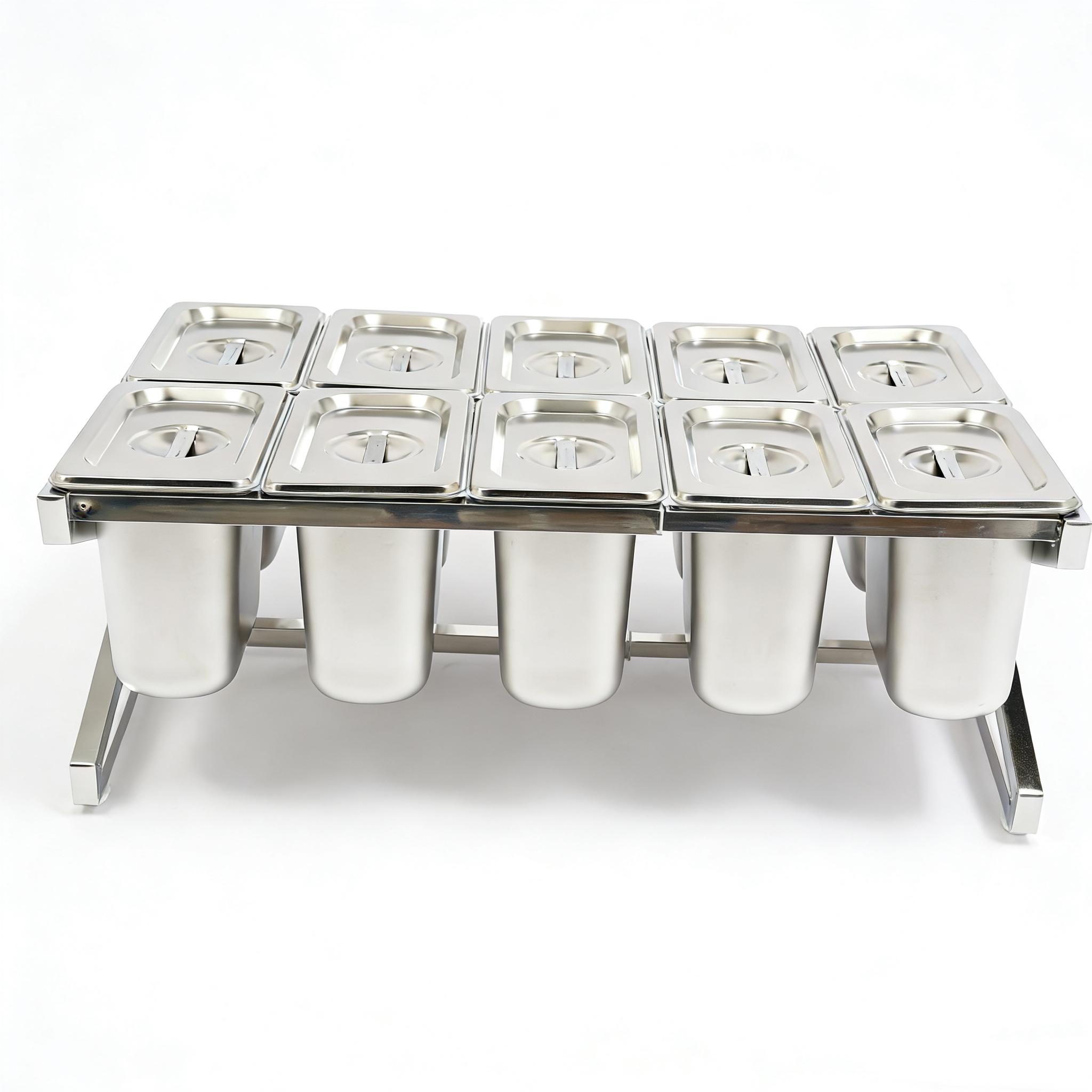 6 Compartment\ 10 Compartment Triangular Beveled Double Tier Spice Rack ...
