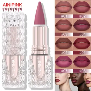 AINIPINK Matte & Gloss Dye Liquid Set Waterproof Transfer-proof Berry Nude Mauve Y2K Makeup for All Skin Types Vegan Cosplay Festivals Christmas Valentine's Day Gifts