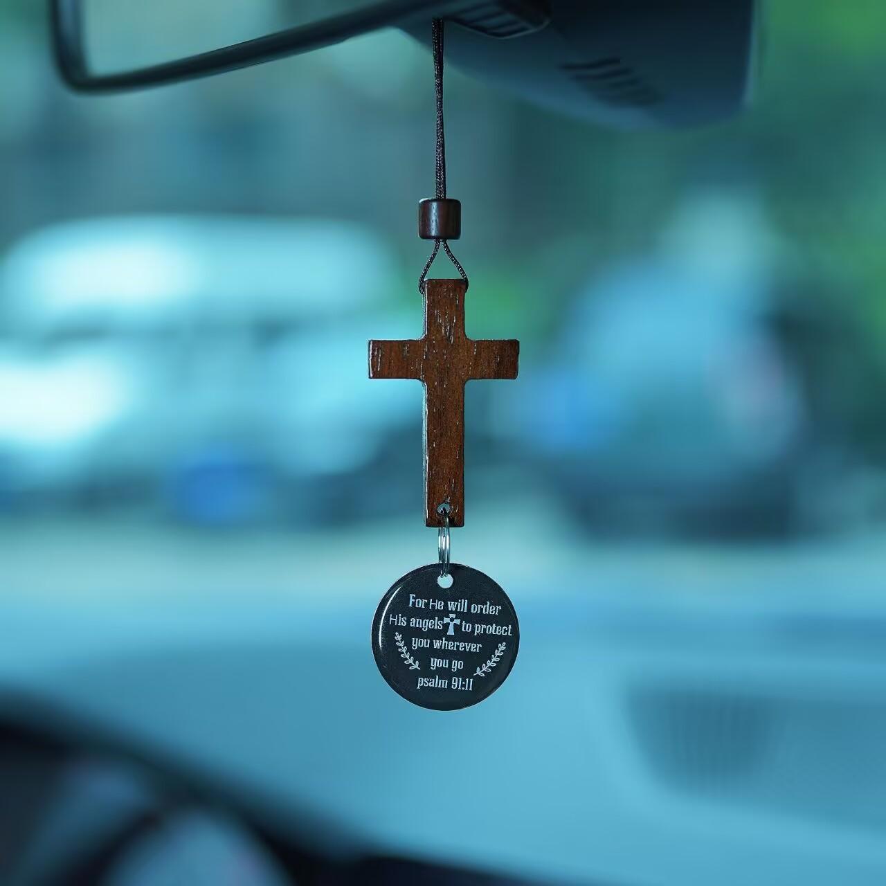 Daily Bible Verse Cross Ornament for Rearview Mirror – Christian Car Pendant with NFC Tag, Hanging Cross for Car Interior or Home, Holiday Gift & Faith Decoration. Daily Bible Verse Cross Ornament for Rearview Mirror – Christian Car Pendant with NFC Tag, Hanging Cross for Car Interior or Home, Holiday Gift & Faith Decoration.