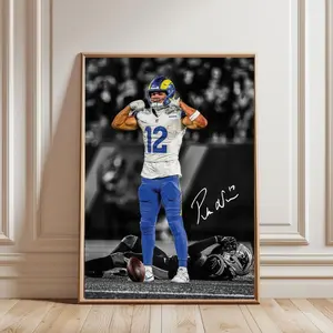 Puka Nacua Poster, Signed Football Poster