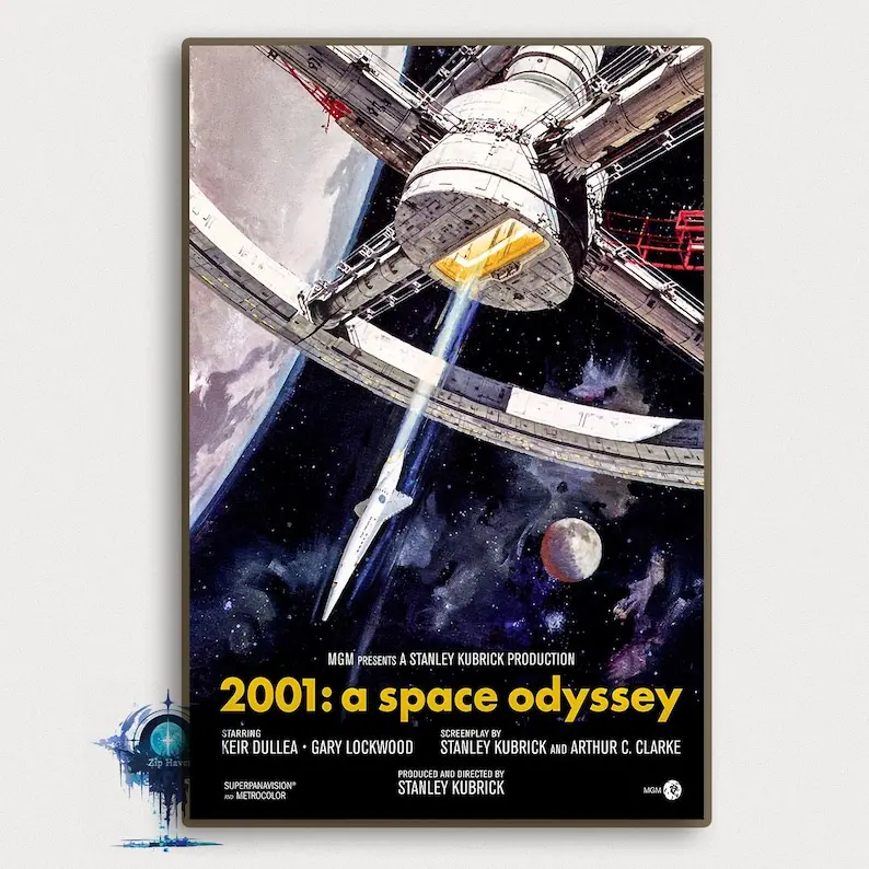 2001 A Space Odyssey Movie Poster: High Definition Canvas Art Print