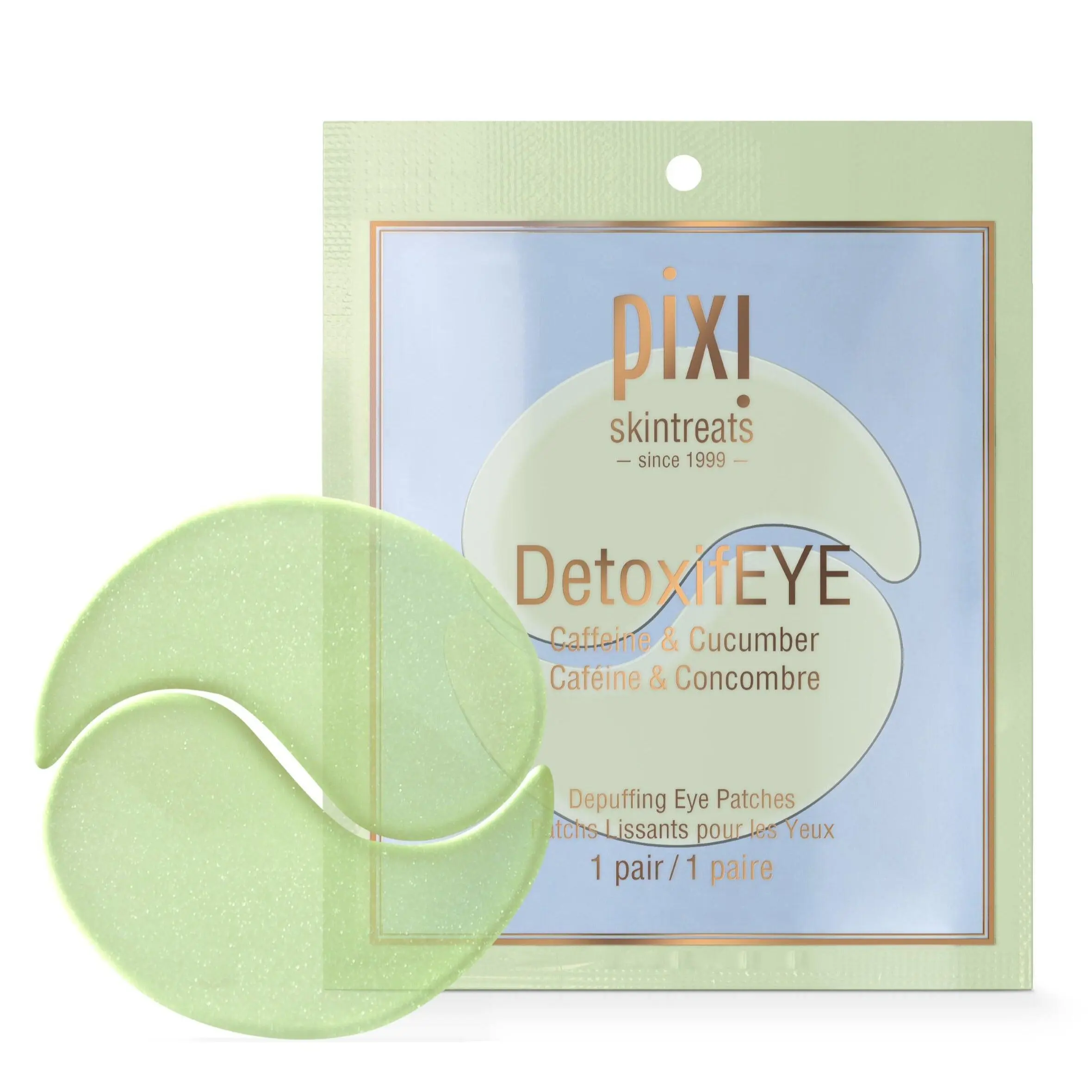 Pixi DetoxifEYE Single-Use Under Eye Patches - Targets Eye Bags, Depuffing, Dark Circles for Skincare, Eye Bag Patches