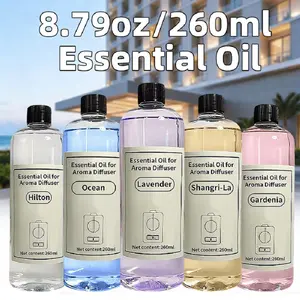 This 8.79 oz large-capacity universal essential oil refill bottle is compatible with all aroma diffusers and humidifiers and comes in 5 popular scents: Lavender, Floral, Hilton, Shangri-La, and Ocean. Perfect for home, office, and hotel environments