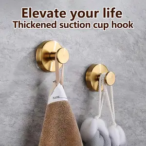 Viral No-Drill Suction Hooks – Strong Stainless Steel Wall Hooks for Shower & Bathroom – Easy Install, No Damage (Smooth Surfaces Only)