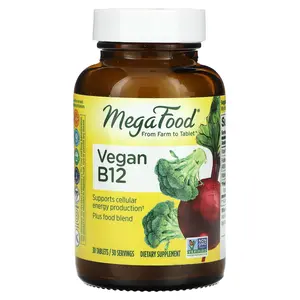 MegaFood Vegan B12, 30 Tablets