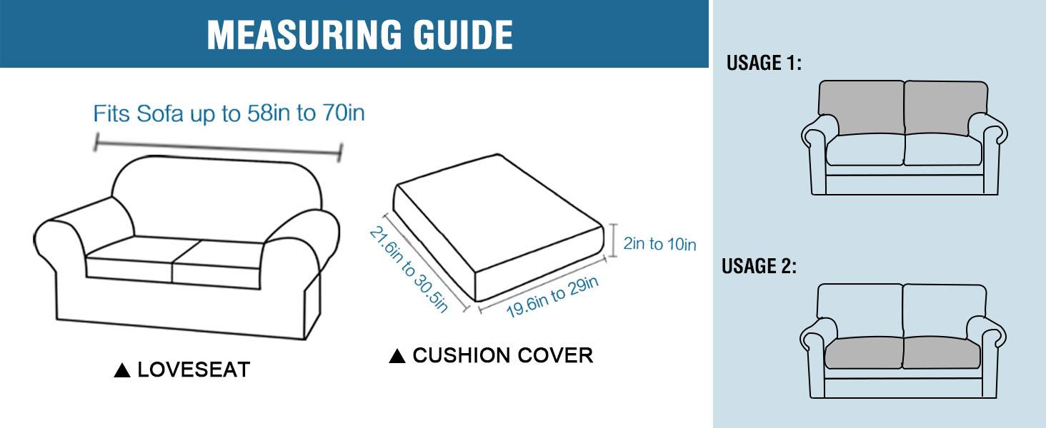 Only Sell Covers Stretch Couch Covers for Cushion Couch Sofa Furniture Slipcovers H.VERSAILTEX Feature Upgraded Thicker Jacquard Fabric
