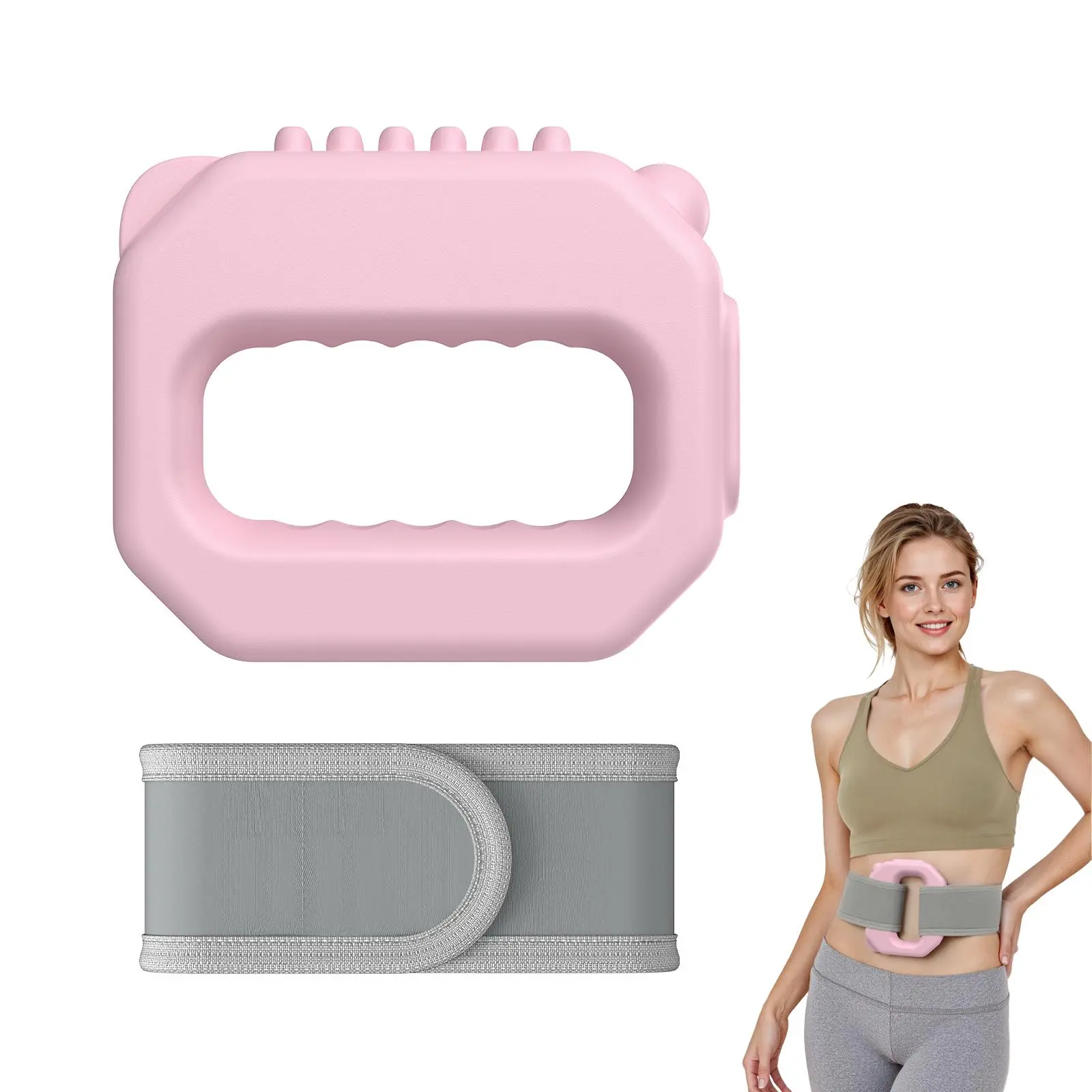 Merach Portable Vibrations Cordless Fascia Ring for Whole Body - 6 Speed Levels Neck & Shoulder Muscle Relief Deep Tissue Percussive Massager for Relaxation Pink & Gray Design BackToSchool