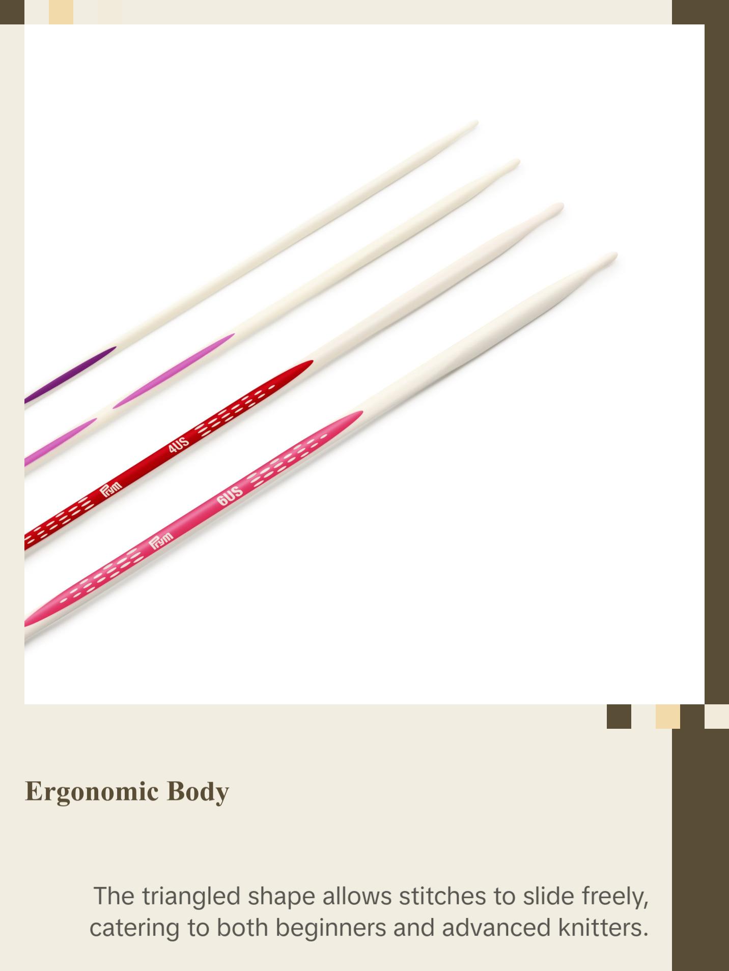 8" Ergonomic Double Point Knitting Needles Set