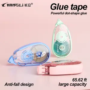 Large capacity glue tape,each 65.62 Feet double-sided tape, 20meters,dot-shape glue,perfect for journaling,junk journaling,scrapbooking,school project,Kids Crafts,reneasy and portable, office stationery, campus stationery, office supplies,school supplies