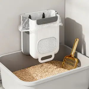 Hanging Trash Can For Kitchen & Bathroom, Wall Mounted 2.91gal Collapsible Plastic Waste Bin For Cabinet Door, Space - Saving Hanging Foldable Small Wastebasket For Neat Spaces, Pet Specific Cat Litter Bin, New Year/Christmas Decorations