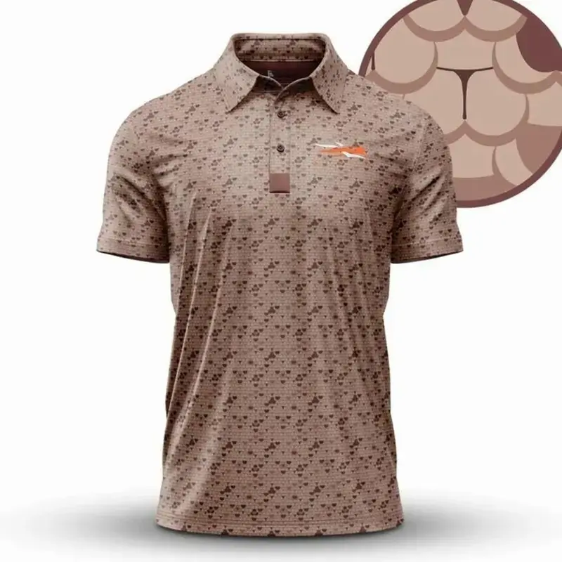 Vintage Sitka Men’s Hunting Polo Shirt Sleeve Moisture Wicking Breathable Tactical Golf Shirt Gift for Him