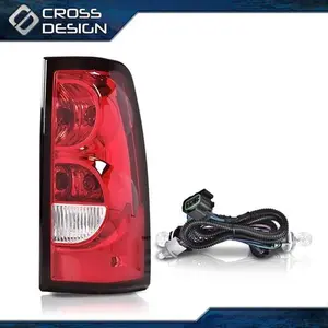 CROSSDESIGN Red Tail Lights Brake Lamps Right Side Fit For 03-06 Silverado 1500 2500 3500 HD
