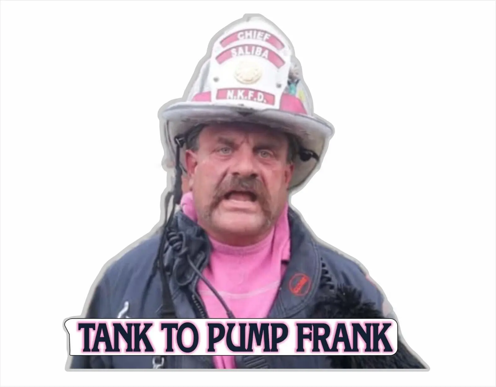 Reflective Frank Fire Department Tank-to-Pump Vinyl Car Decals - Multi-Size Outdoor Bumper Stickers for Automotive Exterior Accessories, Enhanced Visibility, Easy Apply