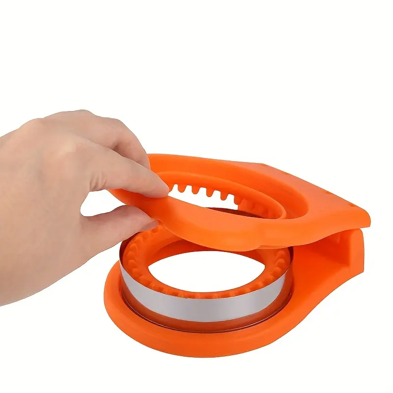 Handy Round Stainless Steel Bakeware, Compact Quick-Cut Cookie Shaper Mold - Kitchen Utensil for DIY Pocket Bread & Bento Sandwich Making