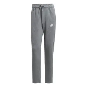 adidas Mens Essentials 3-Stripes Open Hem Fleece Joggers Casual - Grey