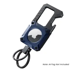 Keychain with Carabiner, Heavy Duty Keychain Bottle Opener, Waterproof, Scratch Resistant,Secure Lock, Protective for AirTag Keychains Accessory for Keys, Pets, Luggage,No Position Secured Multifunctional Travel Greenish