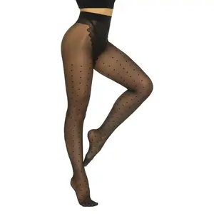 MANZI Polka Dot Tights for Women Stockings for Women Sheer High Waist Pantyhose