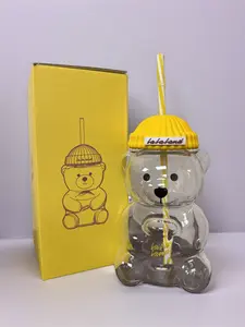 Lala Glass Bear Cup, 20oz, Thick Glass
