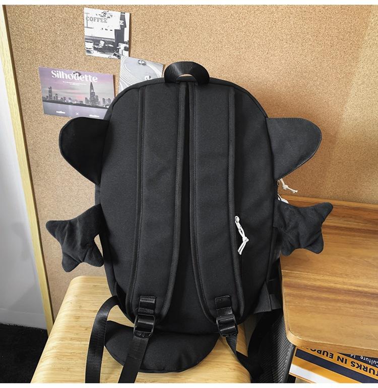Creative Personality Backpack for Men and Women, Trendy Shark, Funny, Cute, Student, Ins, Korean Version, Travel, Motorcycle, Casual Backpack Daily Use SpringStatements