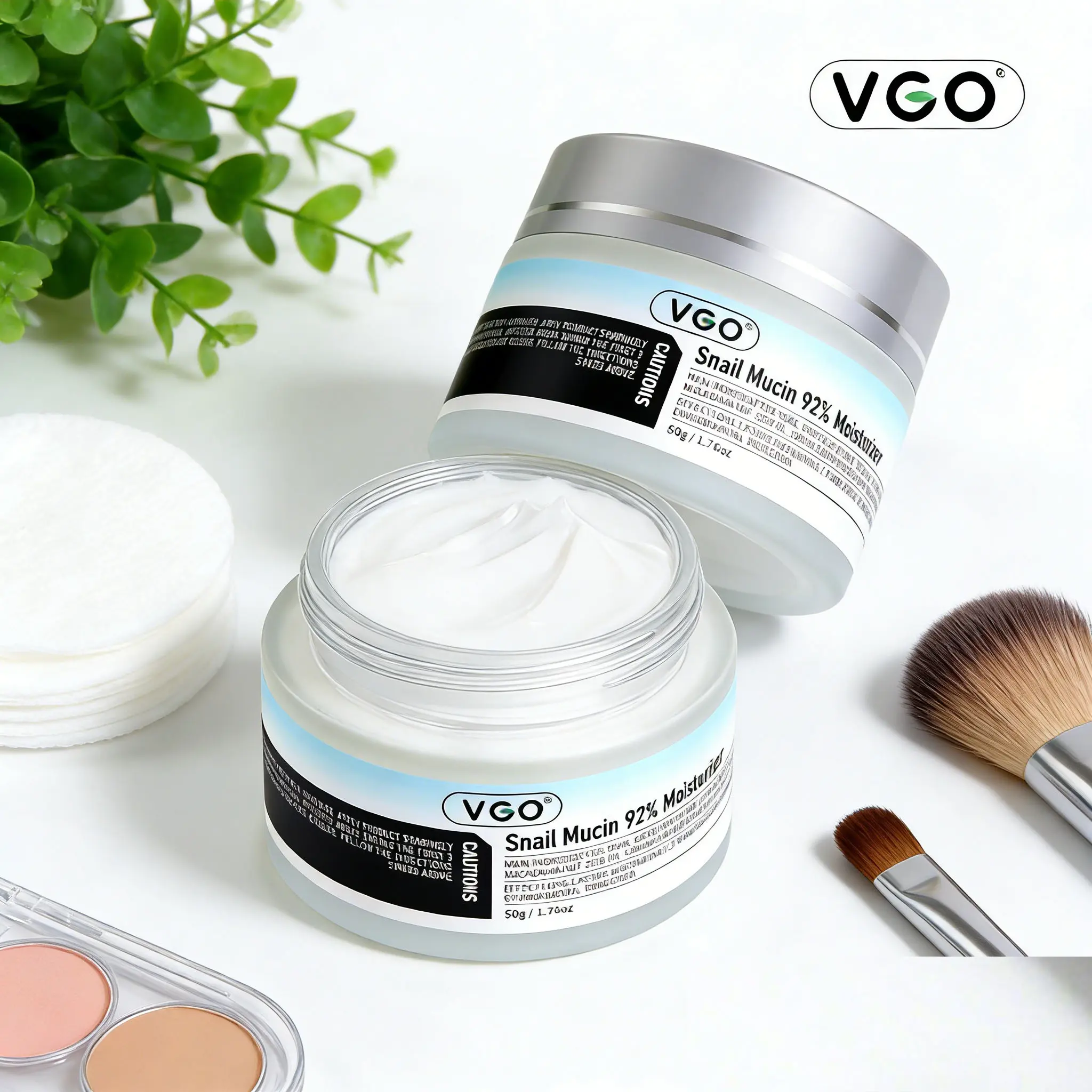 [Place an order and receive a free gift] VGO Snail Mucin 92% Moisturizer 50g Daily Face Gel Cream (cremas para la cara) and Vitamin C Facial Serum Essence moisturizer